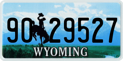 WY license plate 9029527