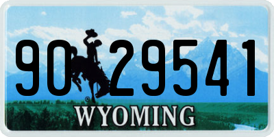 WY license plate 9029541