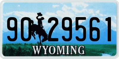 WY license plate 9029561