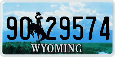 WY license plate 9029574