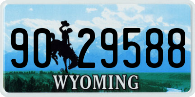 WY license plate 9029588