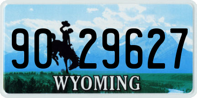 WY license plate 9029627