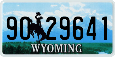 WY license plate 9029641