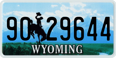WY license plate 9029644