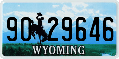 WY license plate 9029646