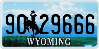 WY license plate 9029666