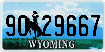 WY license plate 9029667