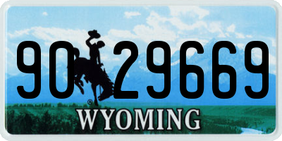 WY license plate 9029669