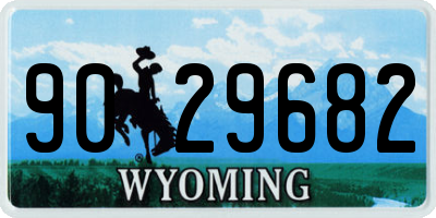 WY license plate 9029682