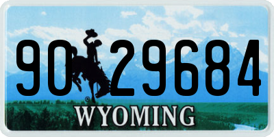 WY license plate 9029684