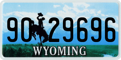 WY license plate 9029696