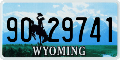 WY license plate 9029741