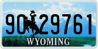 WY license plate 9029761
