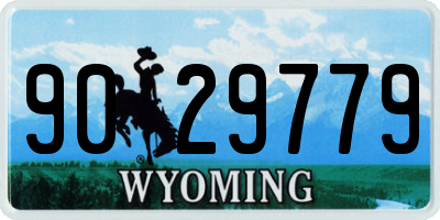 WY license plate 9029779