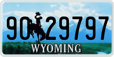 WY license plate 9029797