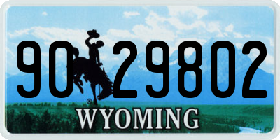 WY license plate 9029802