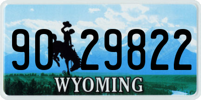 WY license plate 9029822