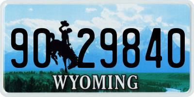 WY license plate 9029840