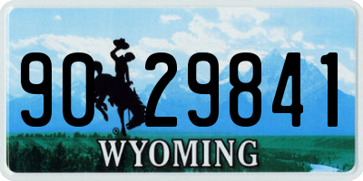 WY license plate 9029841