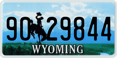 WY license plate 9029844