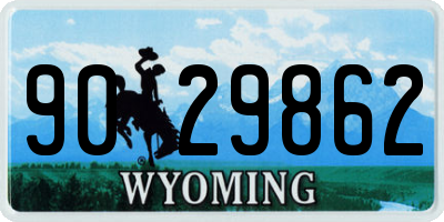 WY license plate 9029862
