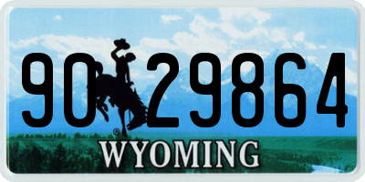 WY license plate 9029864