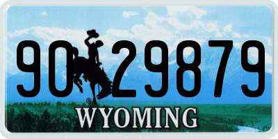 WY license plate 9029879