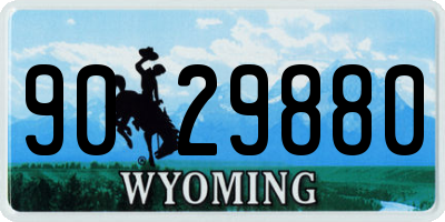 WY license plate 9029880