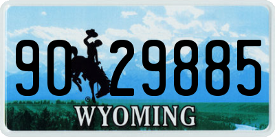 WY license plate 9029885