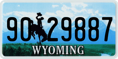 WY license plate 9029887