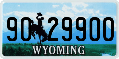 WY license plate 9029900