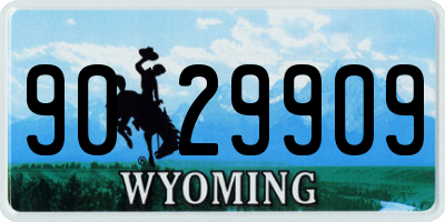 WY license plate 9029909