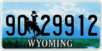 WY license plate 9029912