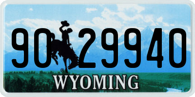 WY license plate 9029940