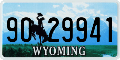 WY license plate 9029941