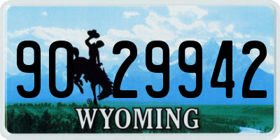 WY license plate 9029942