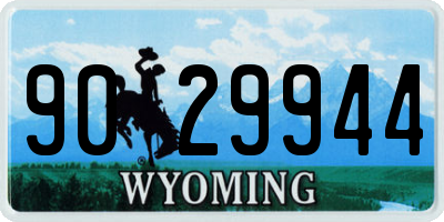 WY license plate 9029944