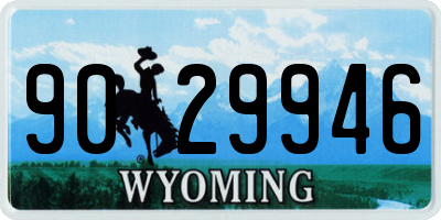 WY license plate 9029946