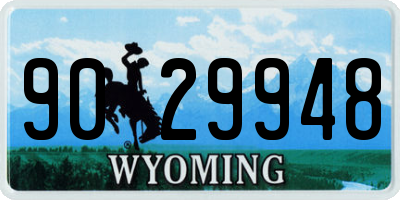WY license plate 9029948