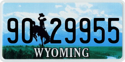 WY license plate 9029955
