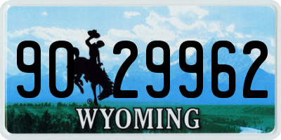 WY license plate 9029962