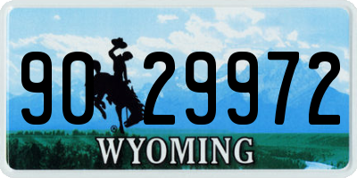 WY license plate 9029972
