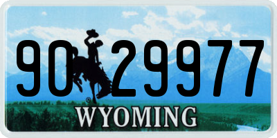 WY license plate 9029977