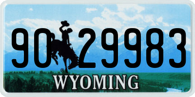 WY license plate 9029983