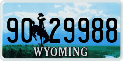 WY license plate 9029988