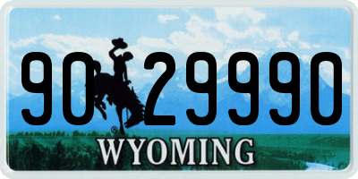 WY license plate 9029990