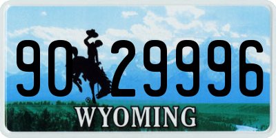 WY license plate 9029996