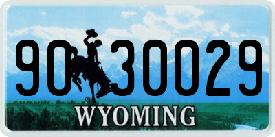 WY license plate 9030029