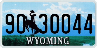 WY license plate 9030044