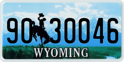 WY license plate 9030046